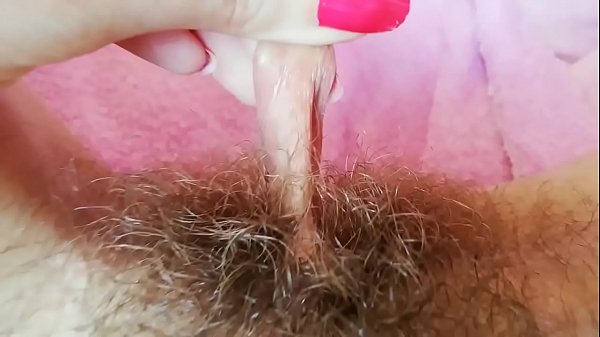 Hairy fetish video big clit hood pulling labia play and wet pussy fingering
