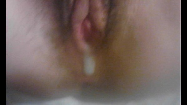 Cum in girlfriend’s hairy pussy