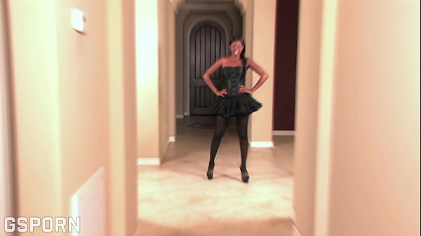Black hairy pussy girl dancing and masturbating